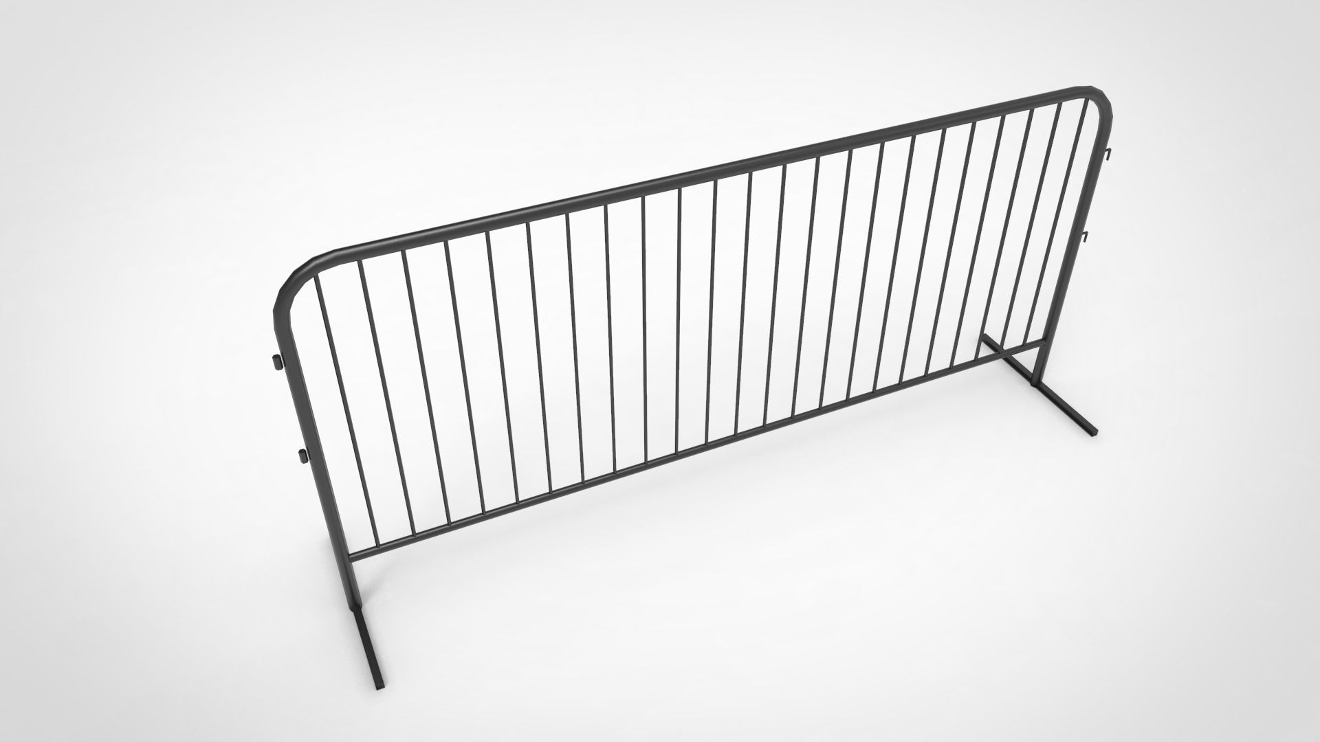 road barrier type steel 3D model_1
