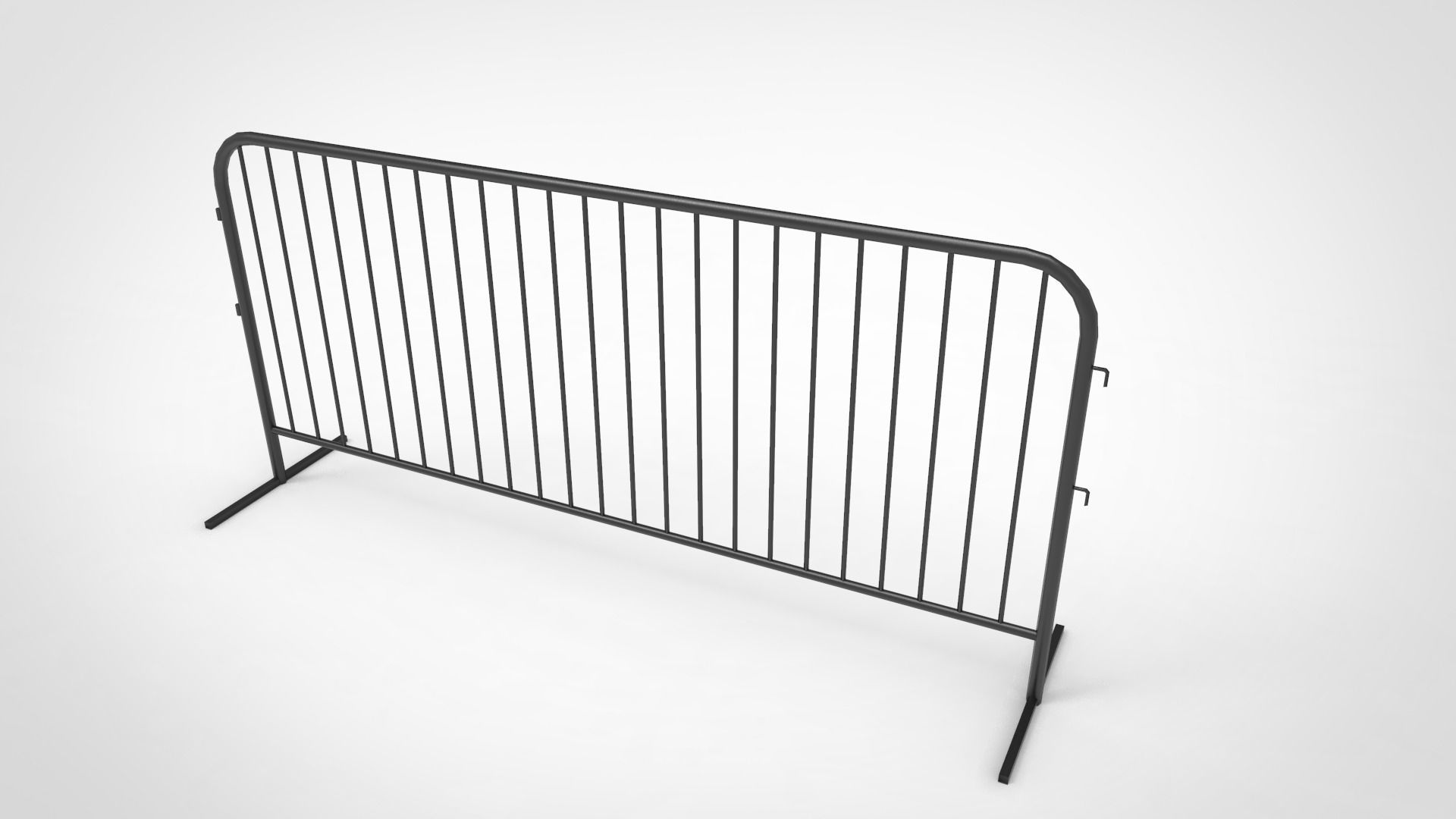 road barrier type steel 3D model_2