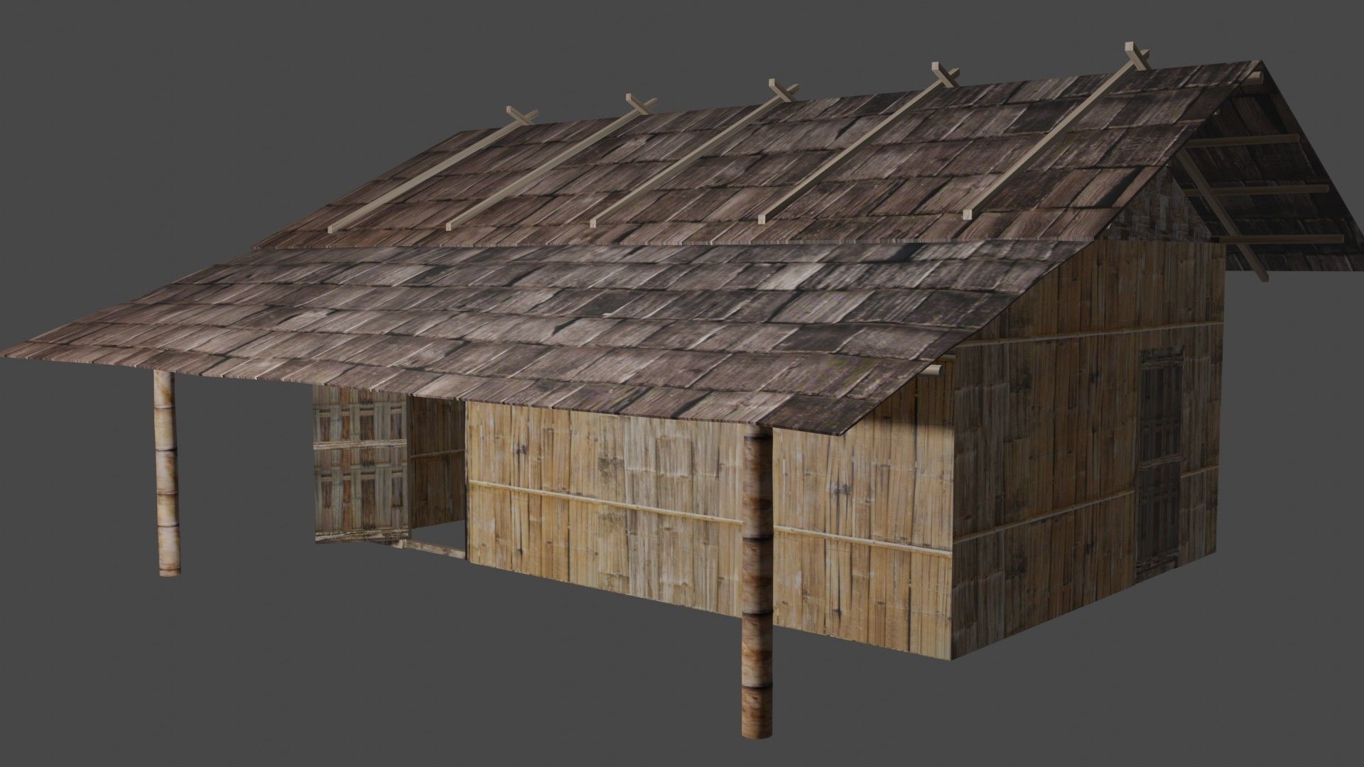 HMONG HOUSE 3D 3D model_2
