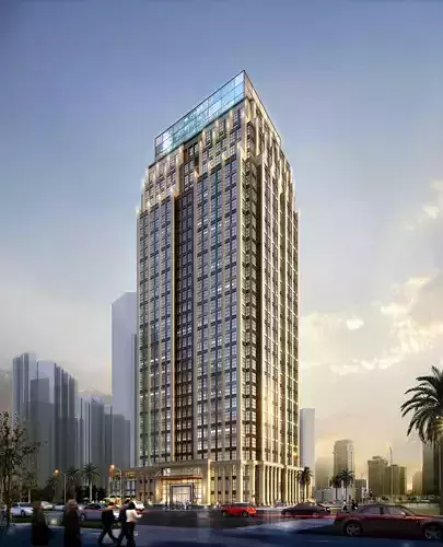 3Dmax fashion city commercial square building 169