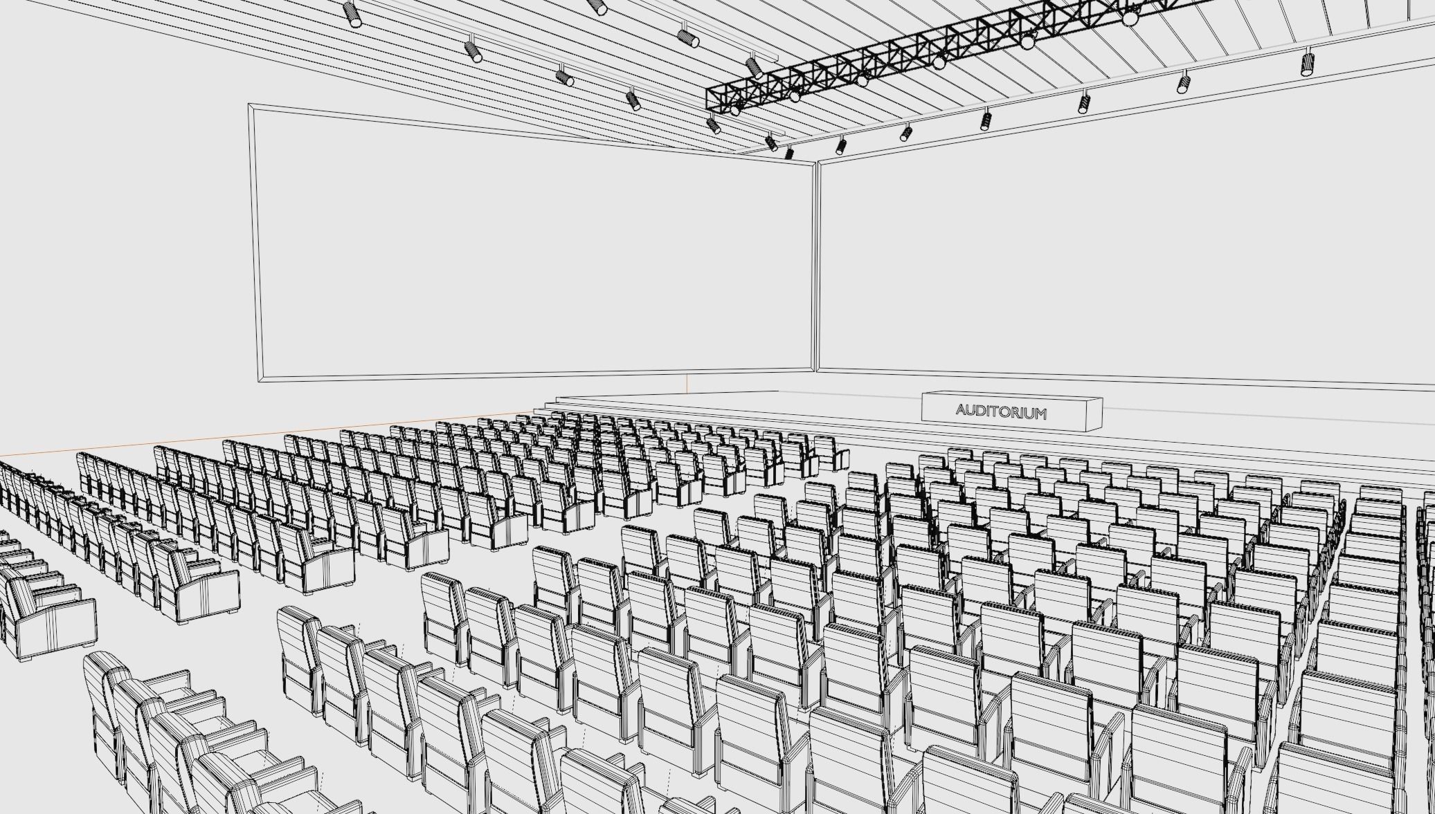 Event Stage  Auditorium 3D model_7