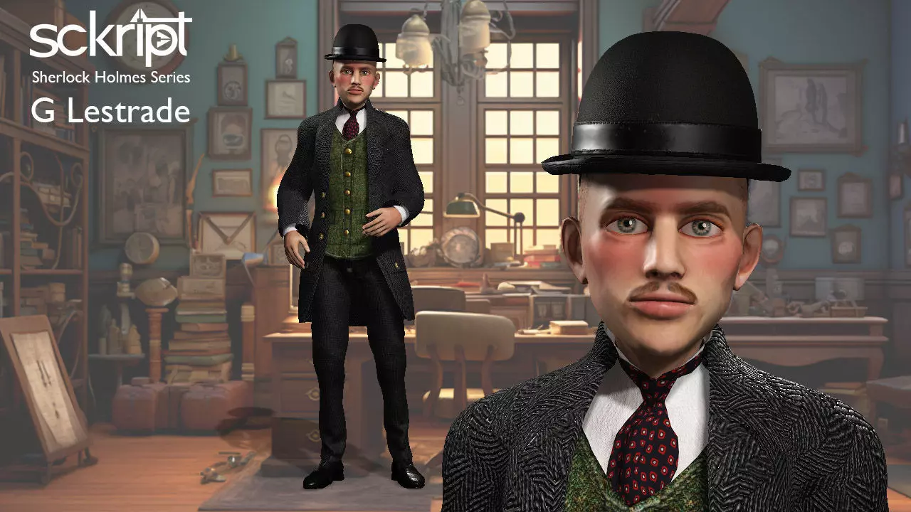 Sherlock world G Lestrade Low-poly 3D model