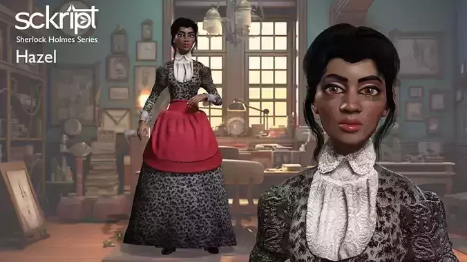 Sherlock world Hazel of the Irregular gang Low-poly 3D model