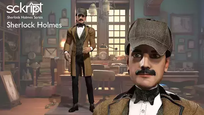 Sherlock World Sherlock Detective Low-poly 3D model