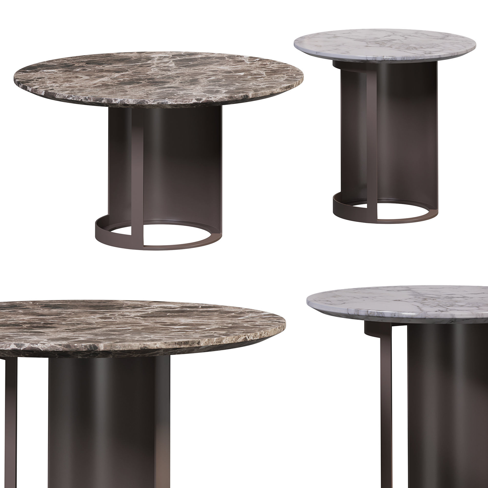 Marble Side Coffee Table  By Bodema 3D model_1