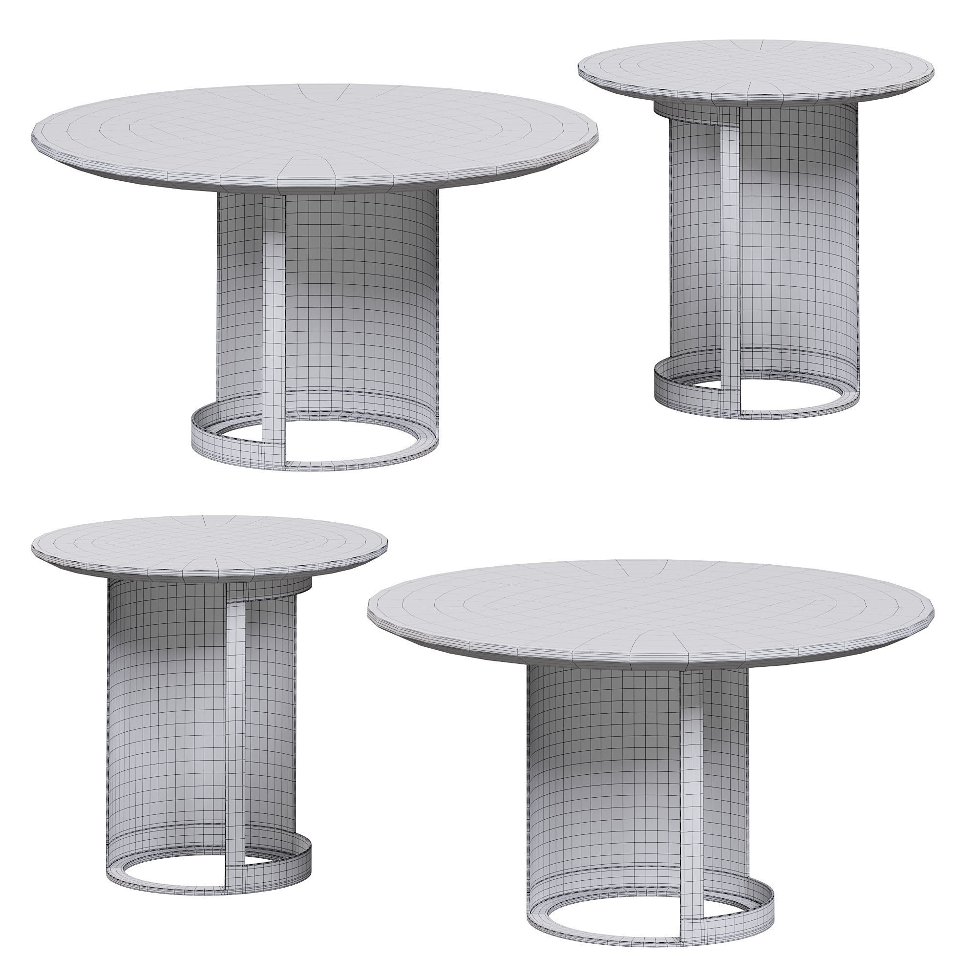 Marble Side Coffee Table  By Bodema 3D model_2