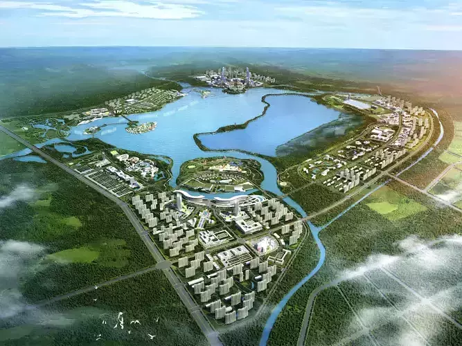 3Dmax fashion city commercial square building 181