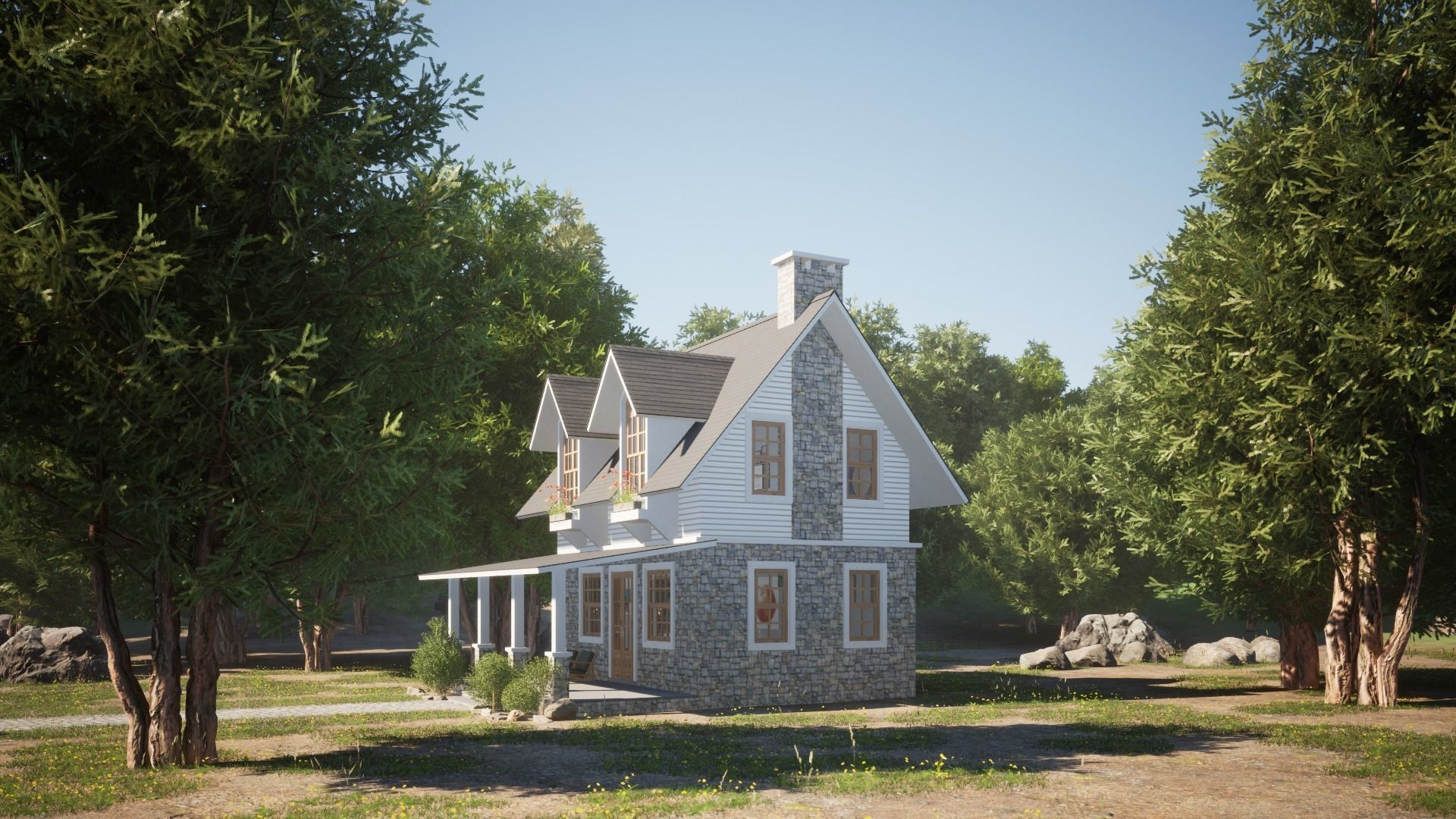 050Countryhouse2f36m2 3D model_3