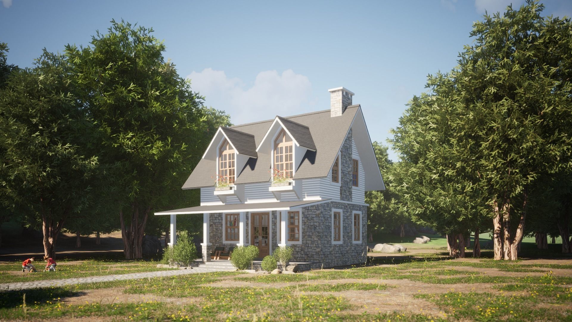 050Countryhouse2f36m2 3D model_2