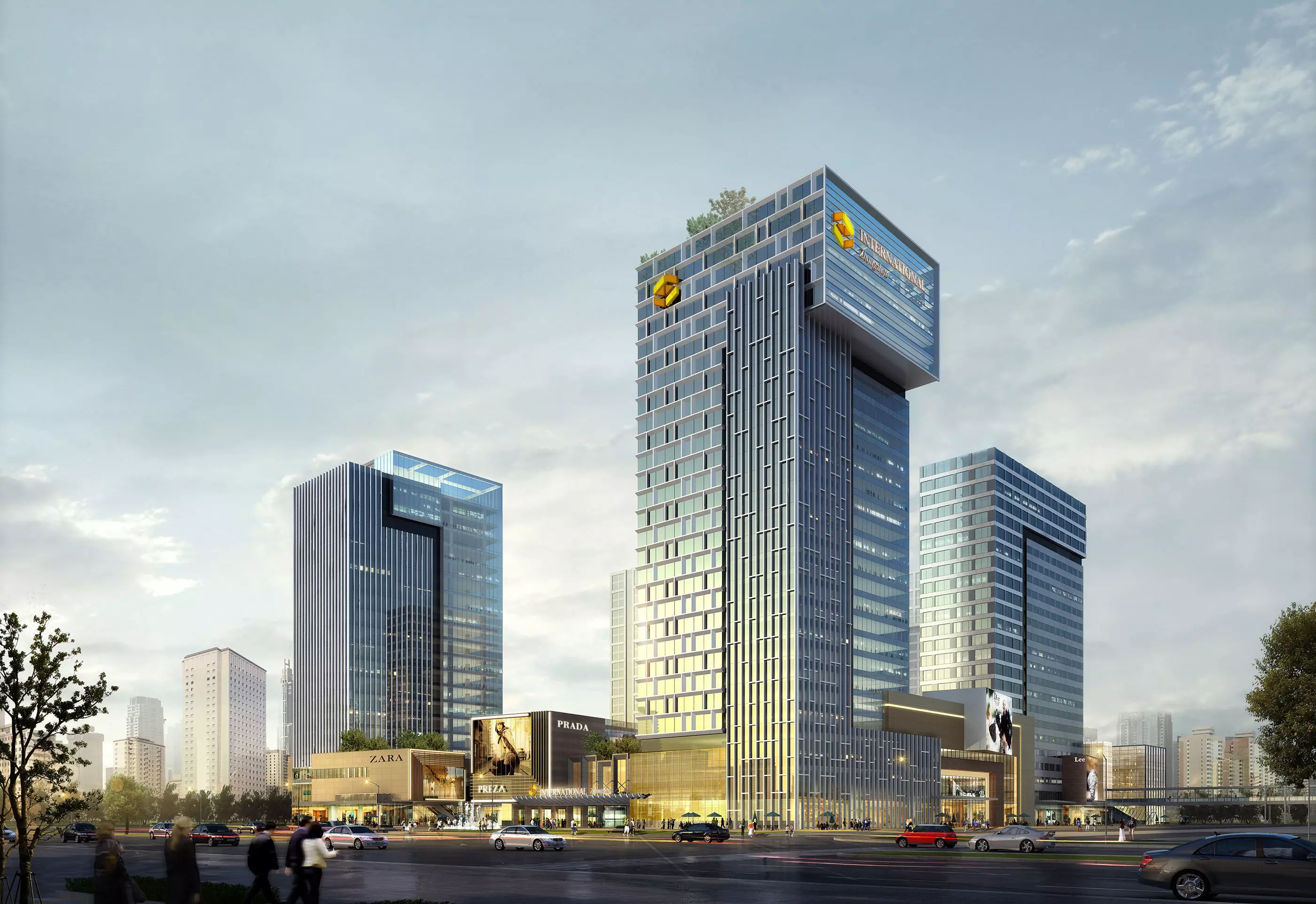 3Dmax fashion city commercial square building 183 3D model