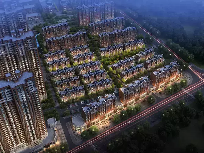 3Dmax fashion city commercial square building 184