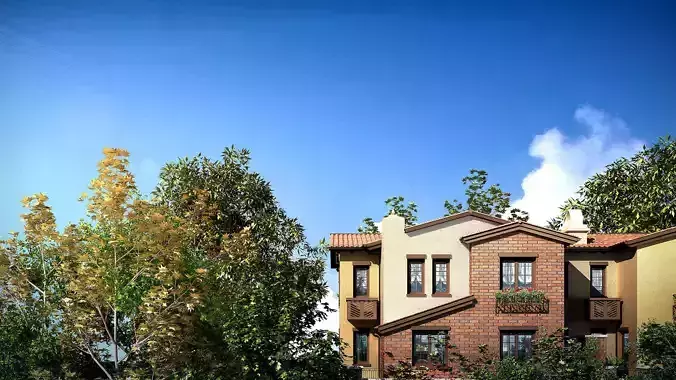 3Dmax fashion city commercial square building 186