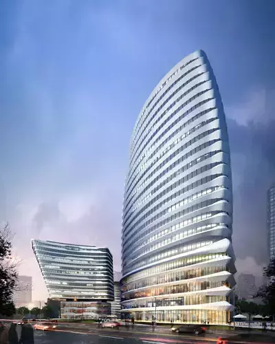 3Dmax fashion city commercial square building 187