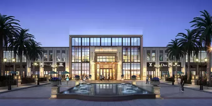 3Dmax fashion city commercial square building 191
