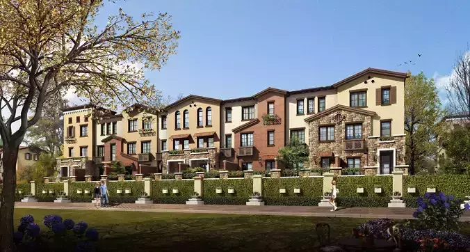 3Dmax fashion city commercial square building 195