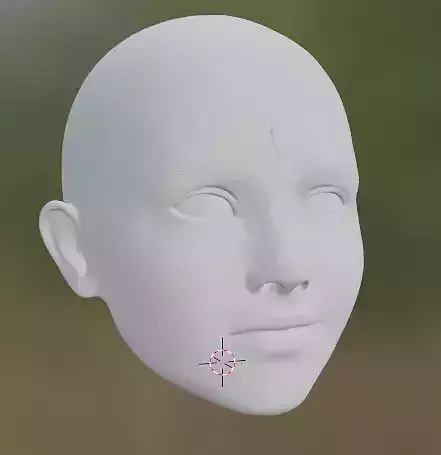 Generic Female Head smirking Free 3D model