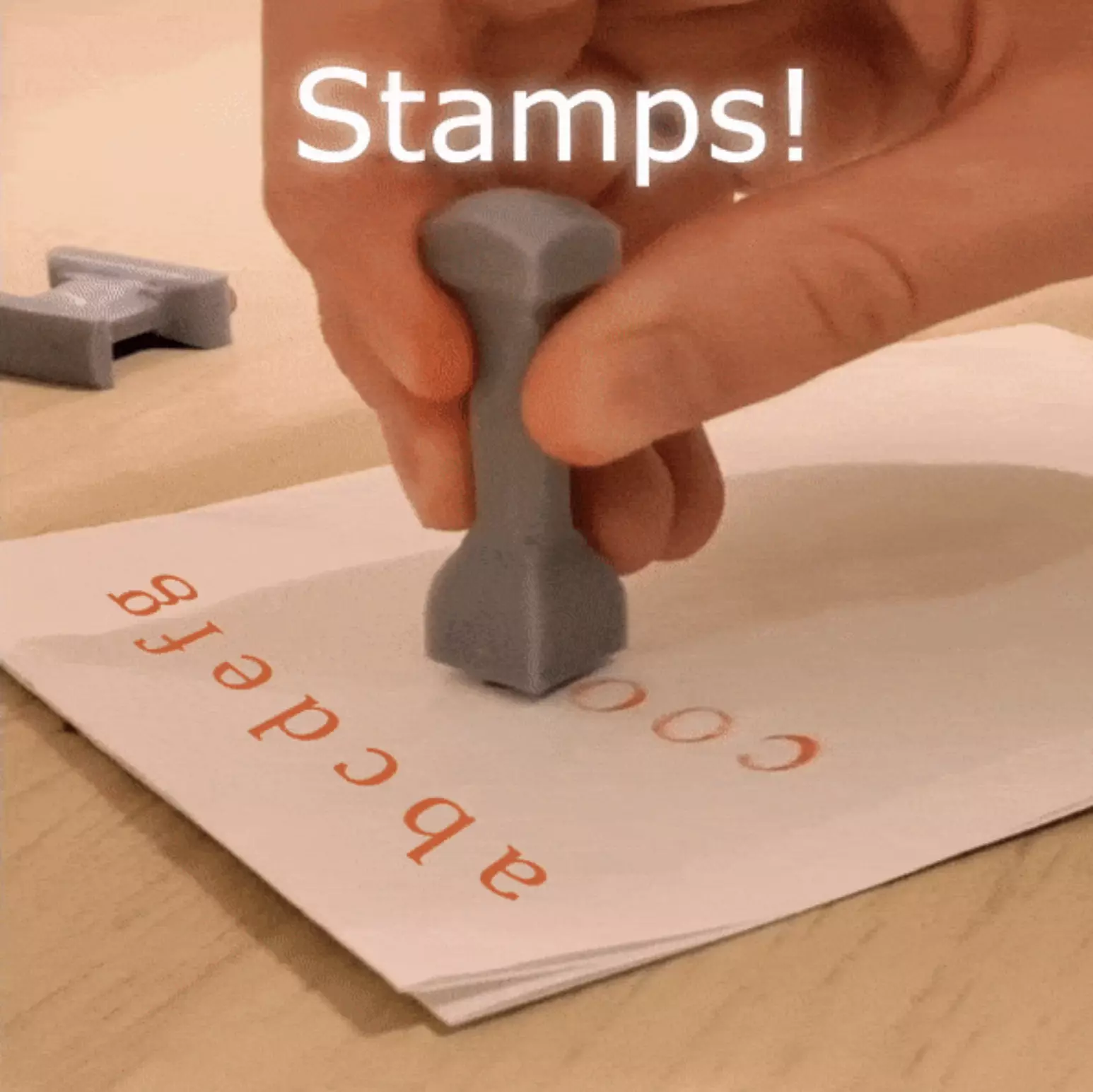 ALPHABET STAMPS - 5 Fonts - Plus Extra 3D print model_0