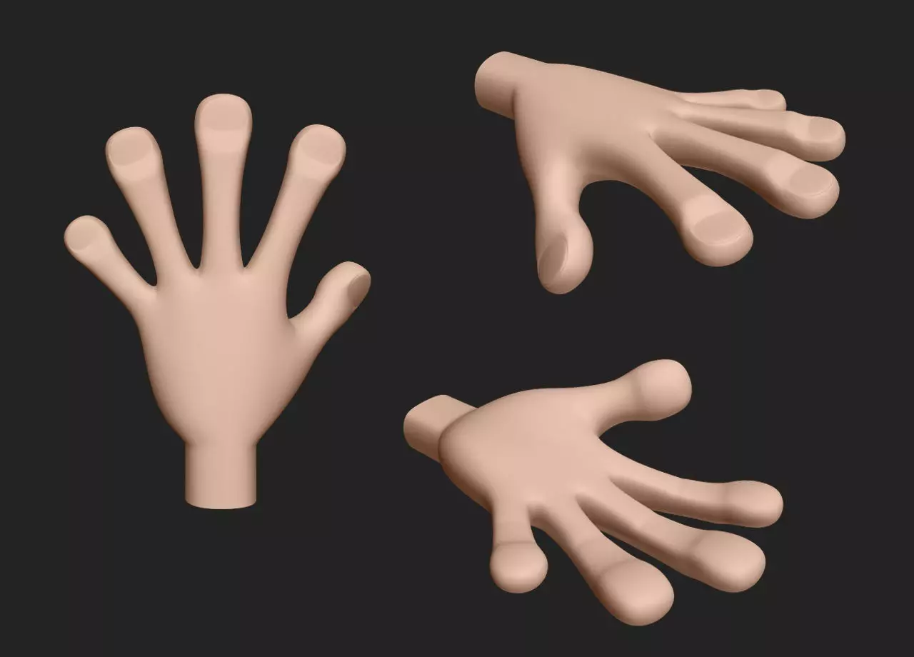 Hand Human 3D model_0
