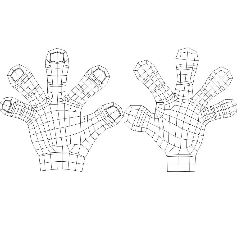 Hand Human 3D model_9