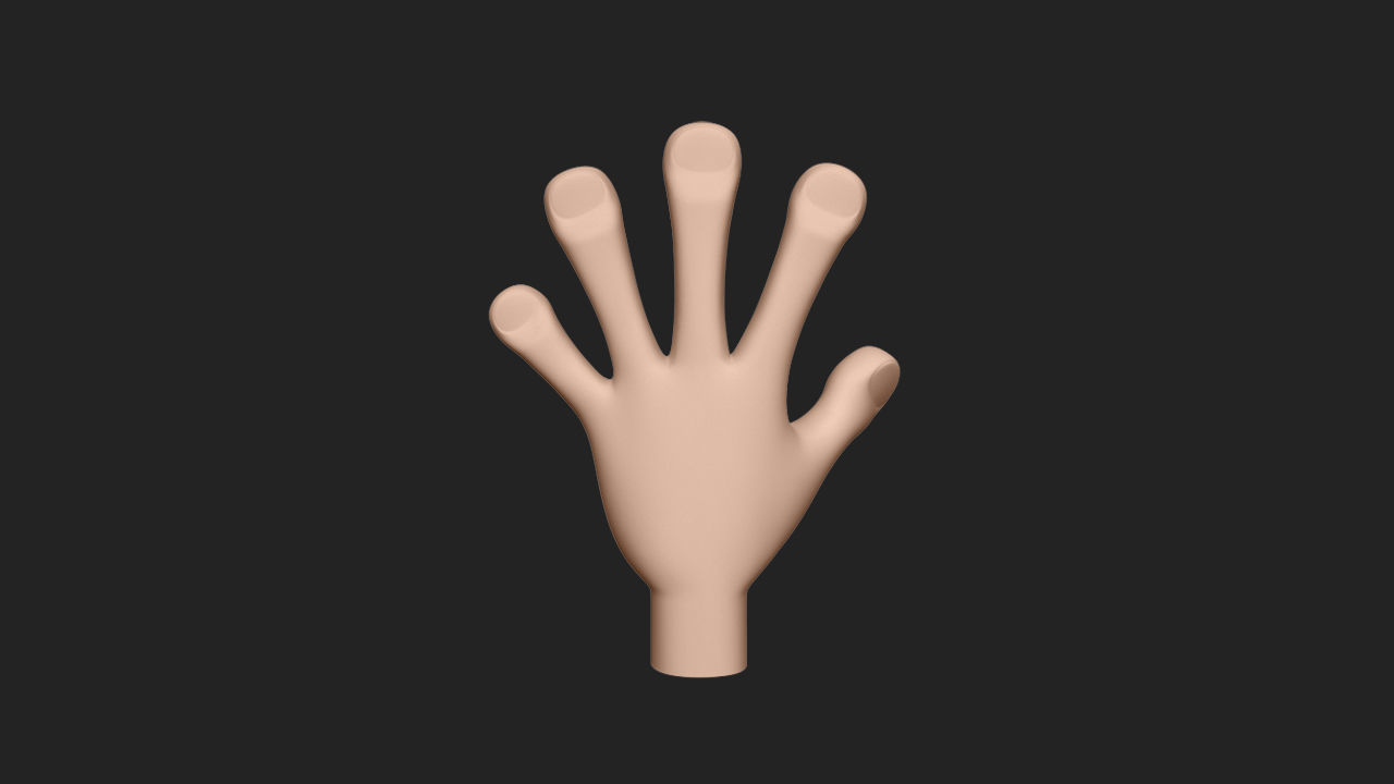 Hand Human 3D model_4