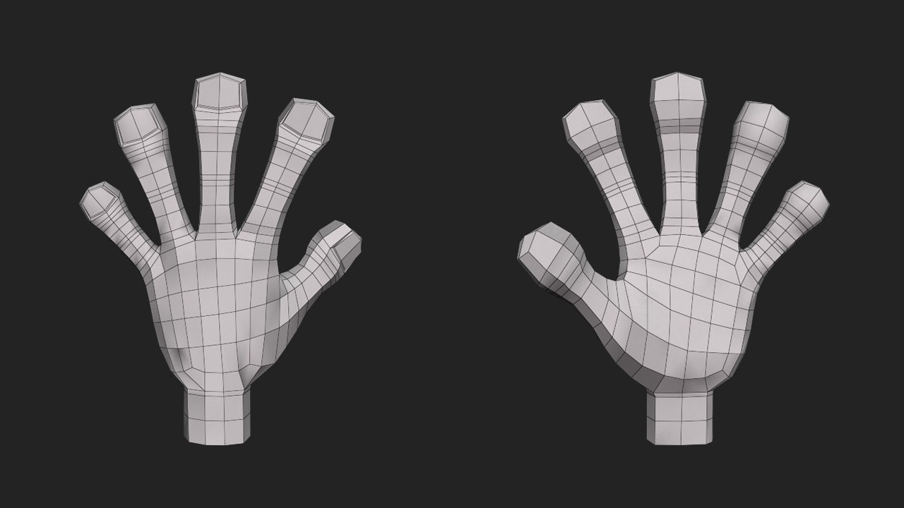 Hand Human 3D model_3