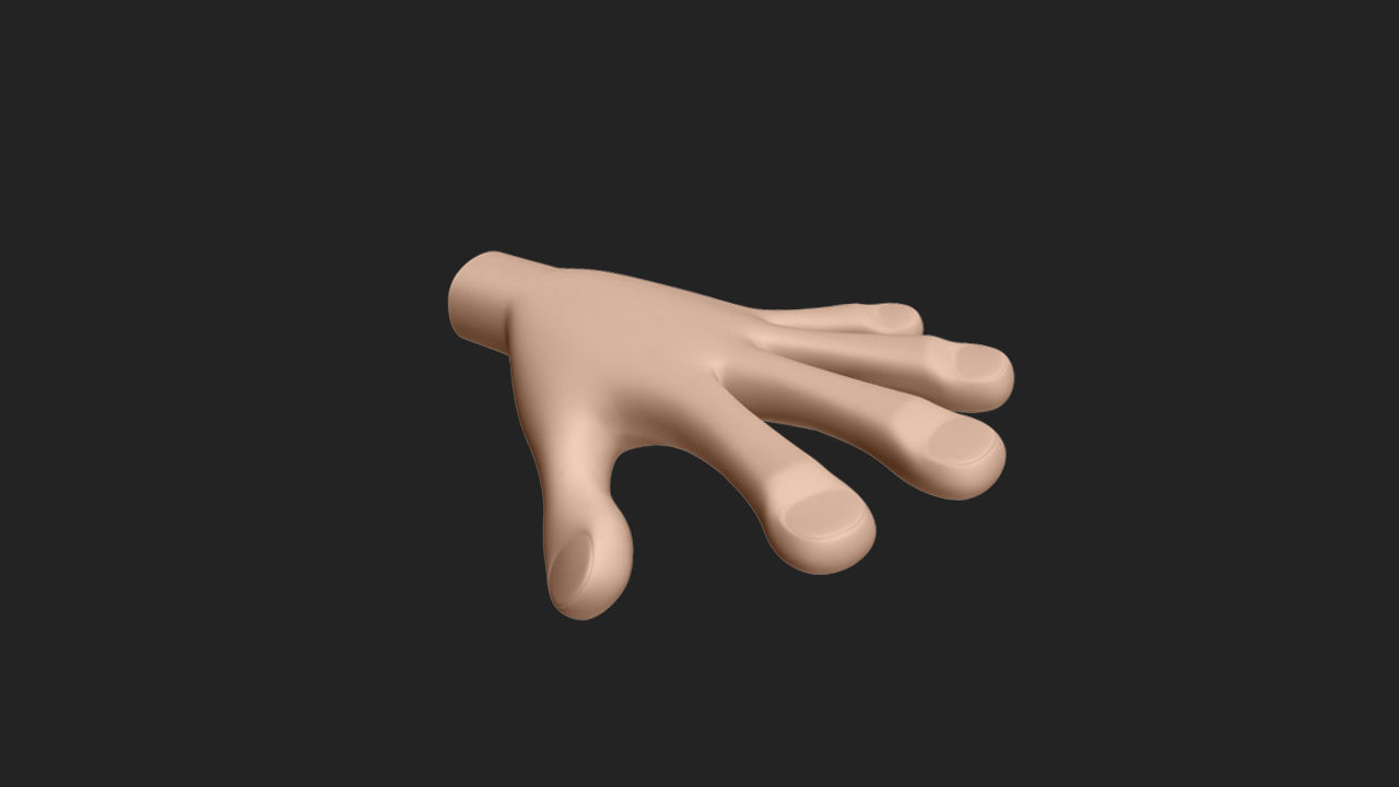 Hand Human 3D model_7