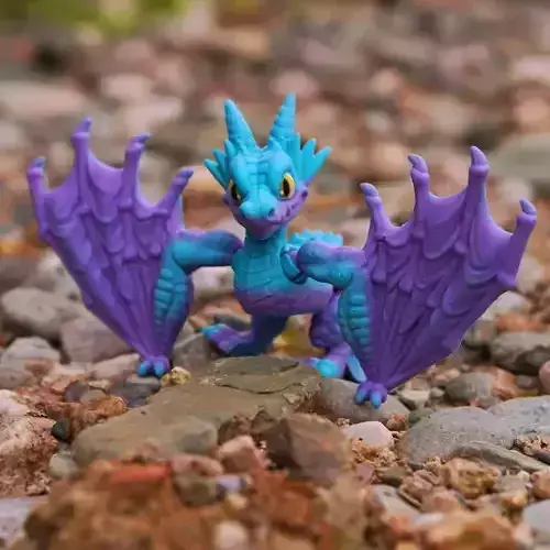 PRINT-IN-PLACE CUTE FLEXI WYVERN DRAGON ARTICULATED