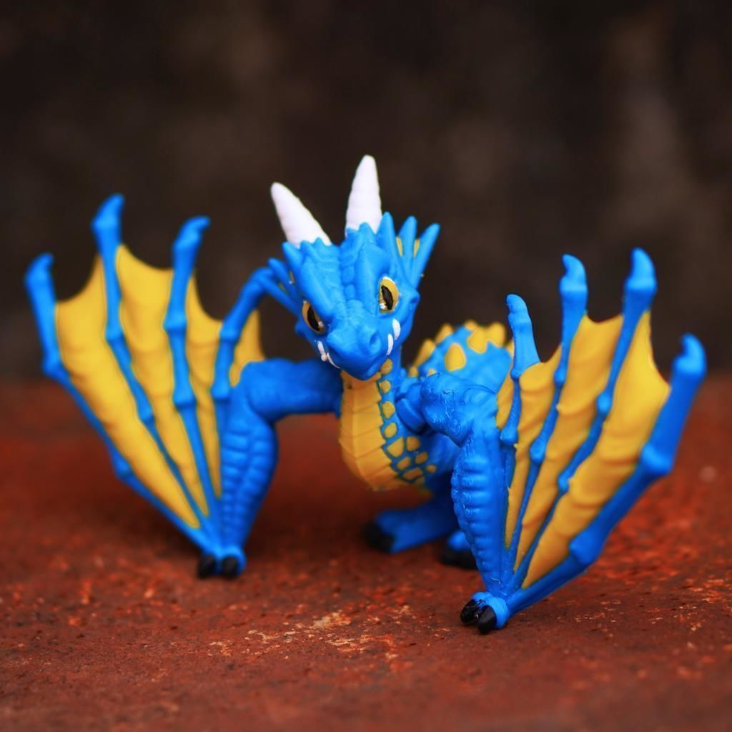 PRINT-IN-PLACE CUTE FLEXI WYVERN DRAGON ARTICULATED 3D print model_2