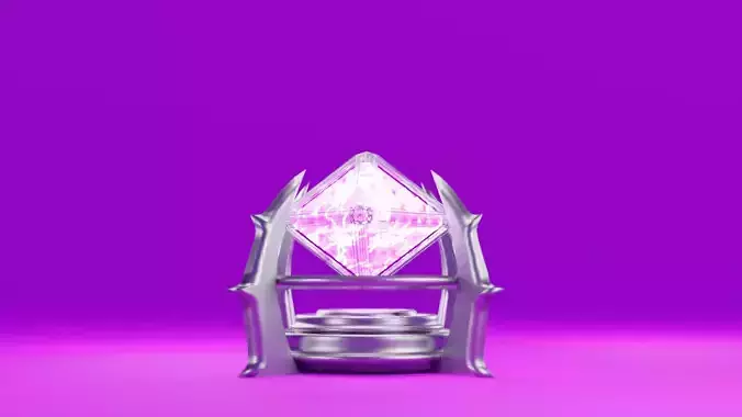 Abstract crystal Low-poly 3D model
