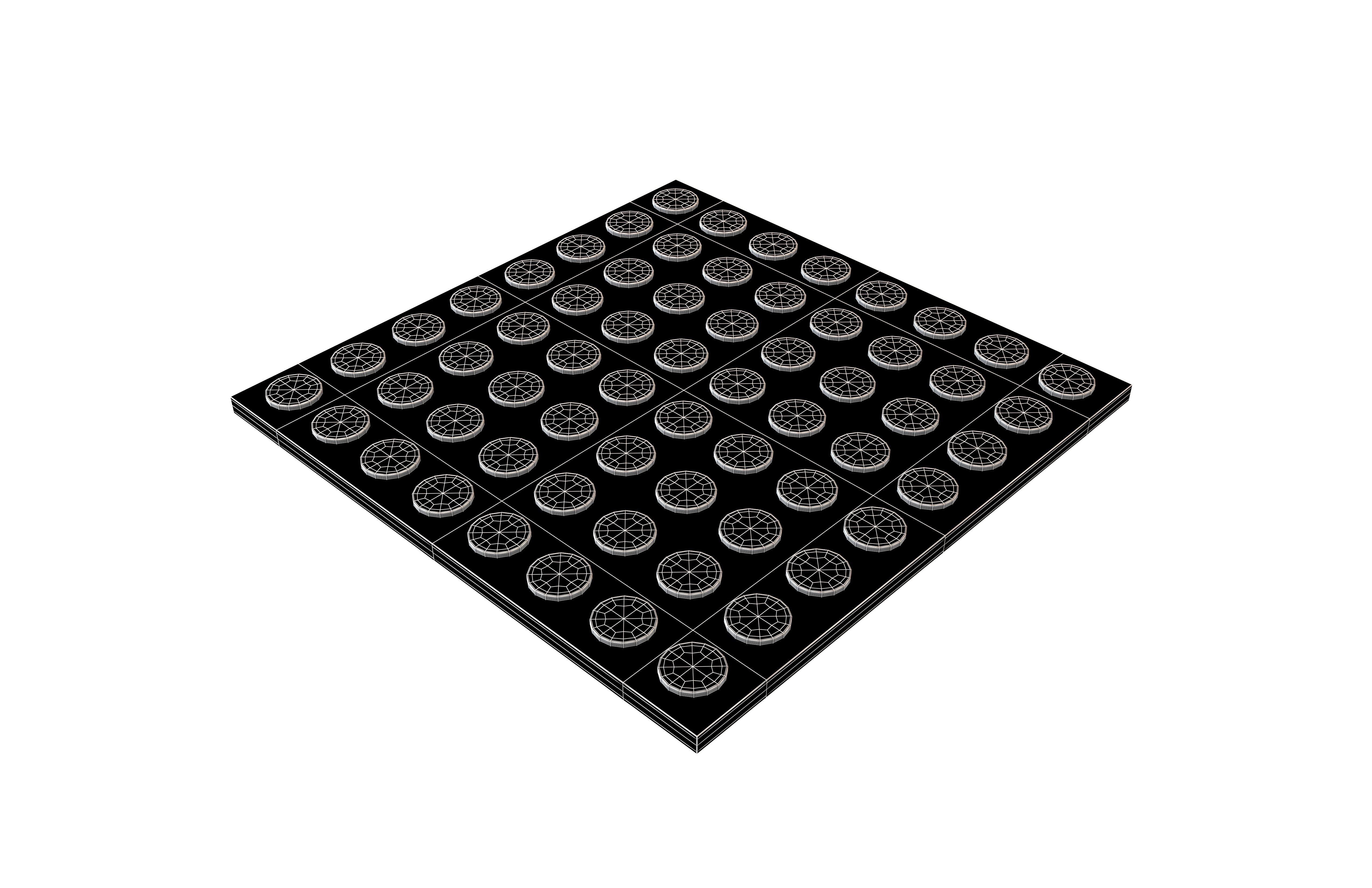 Blind Indicator Tactile Paving Tiles v1 003 Low-poly 3D model_4