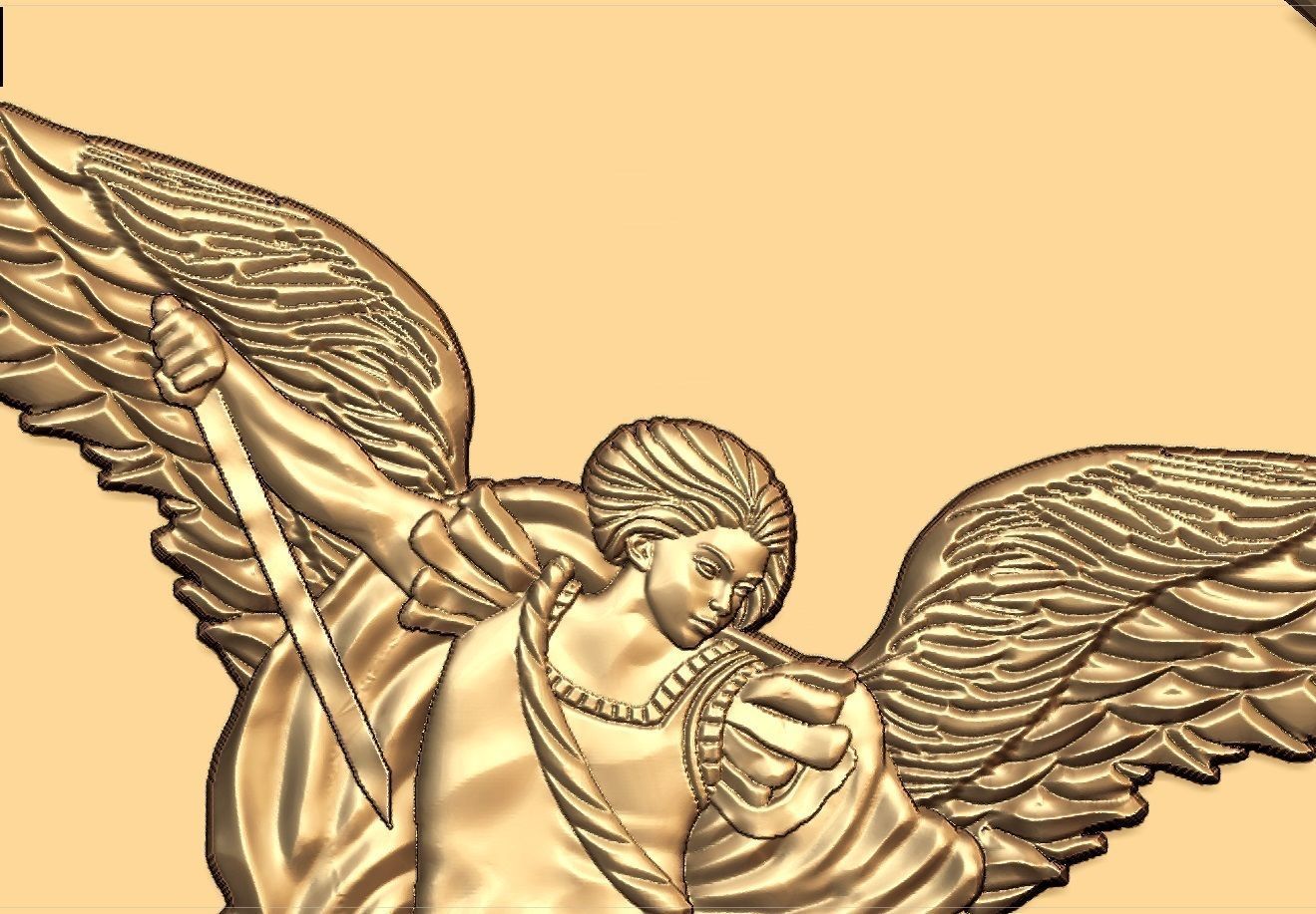 SAINT MICHAEL COIN PENDENT 3D print model_1