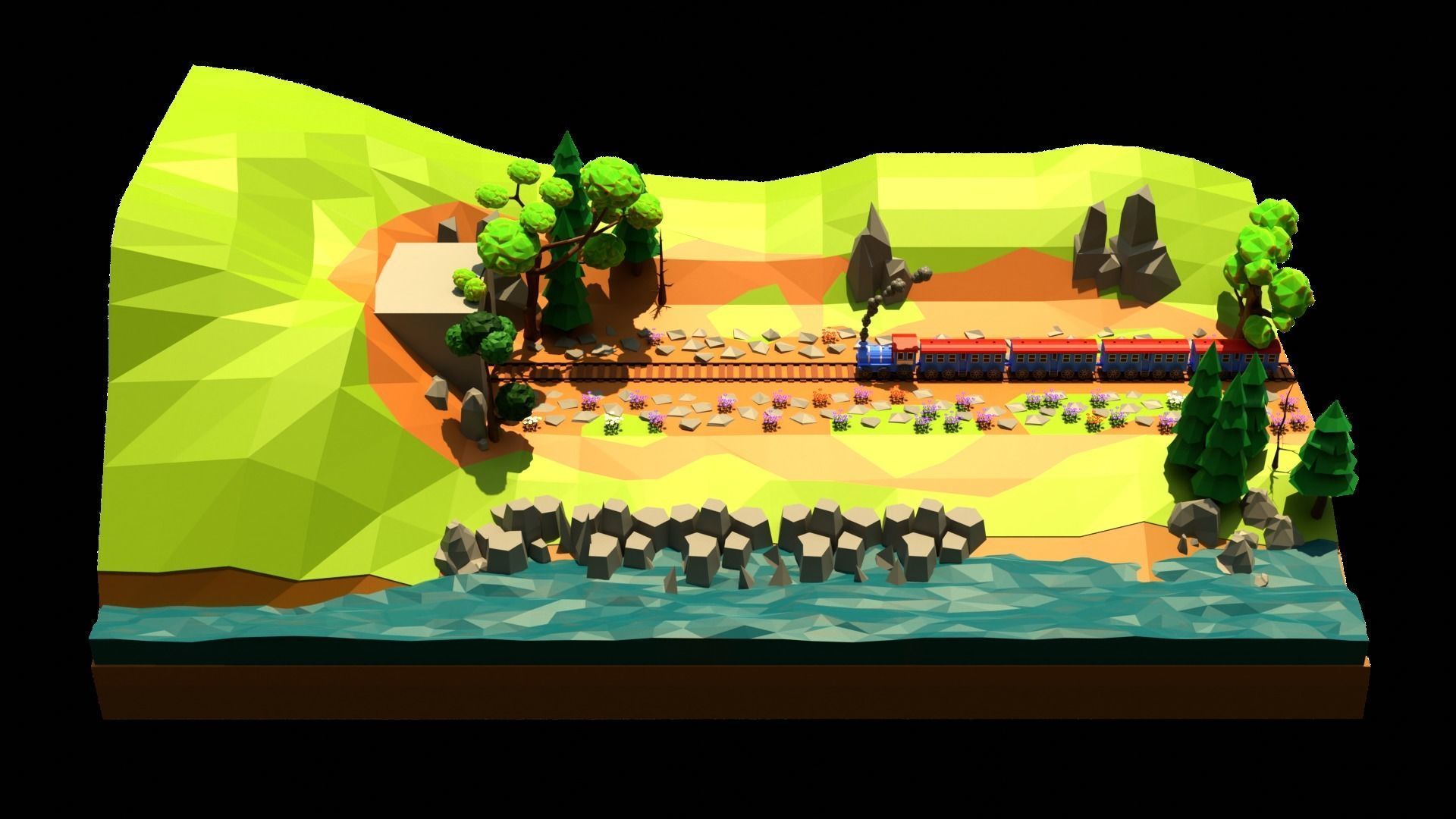 Land HT11 Low-poly 3D model_3