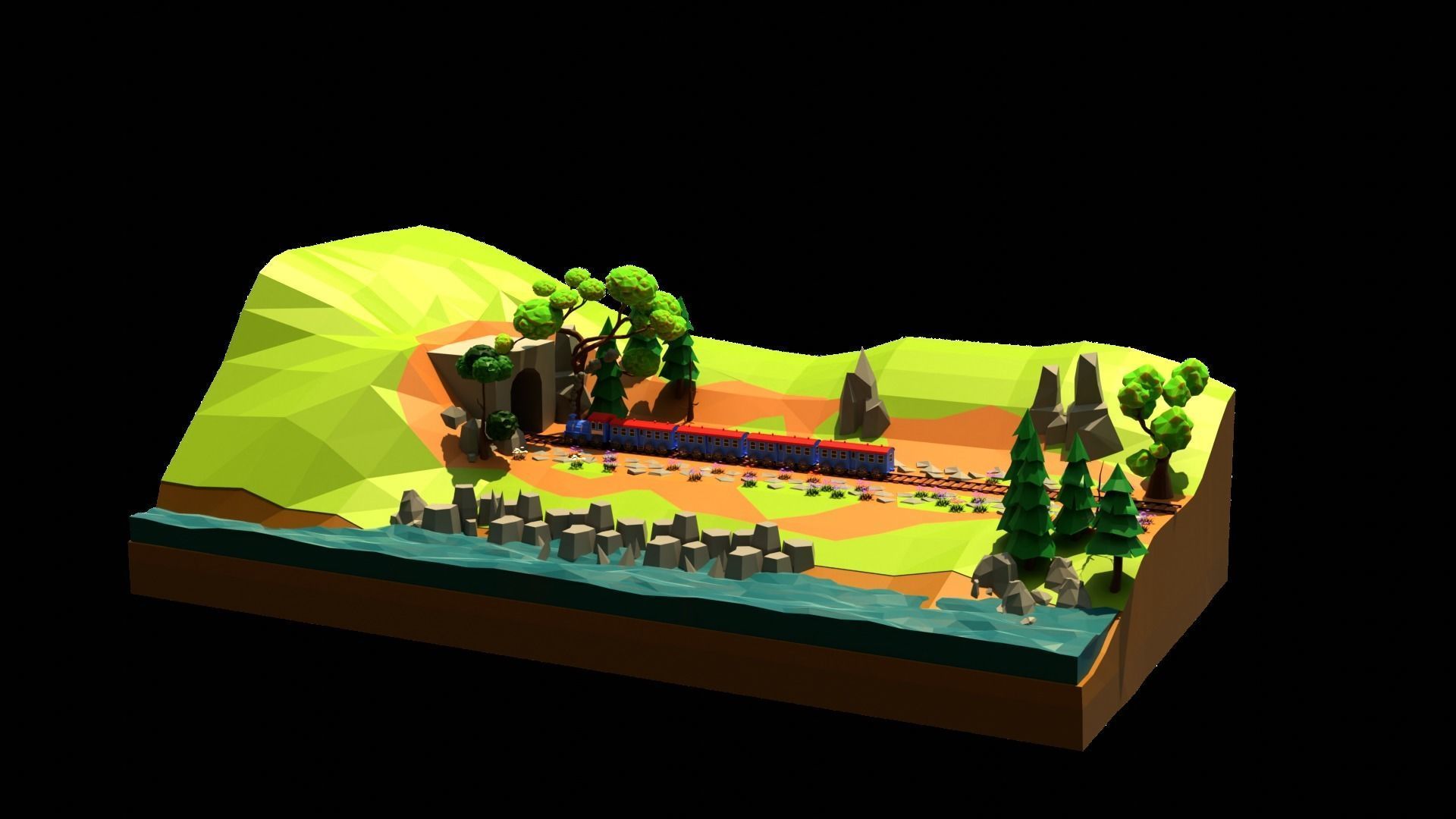 Land HT11 Low-poly 3D model_4