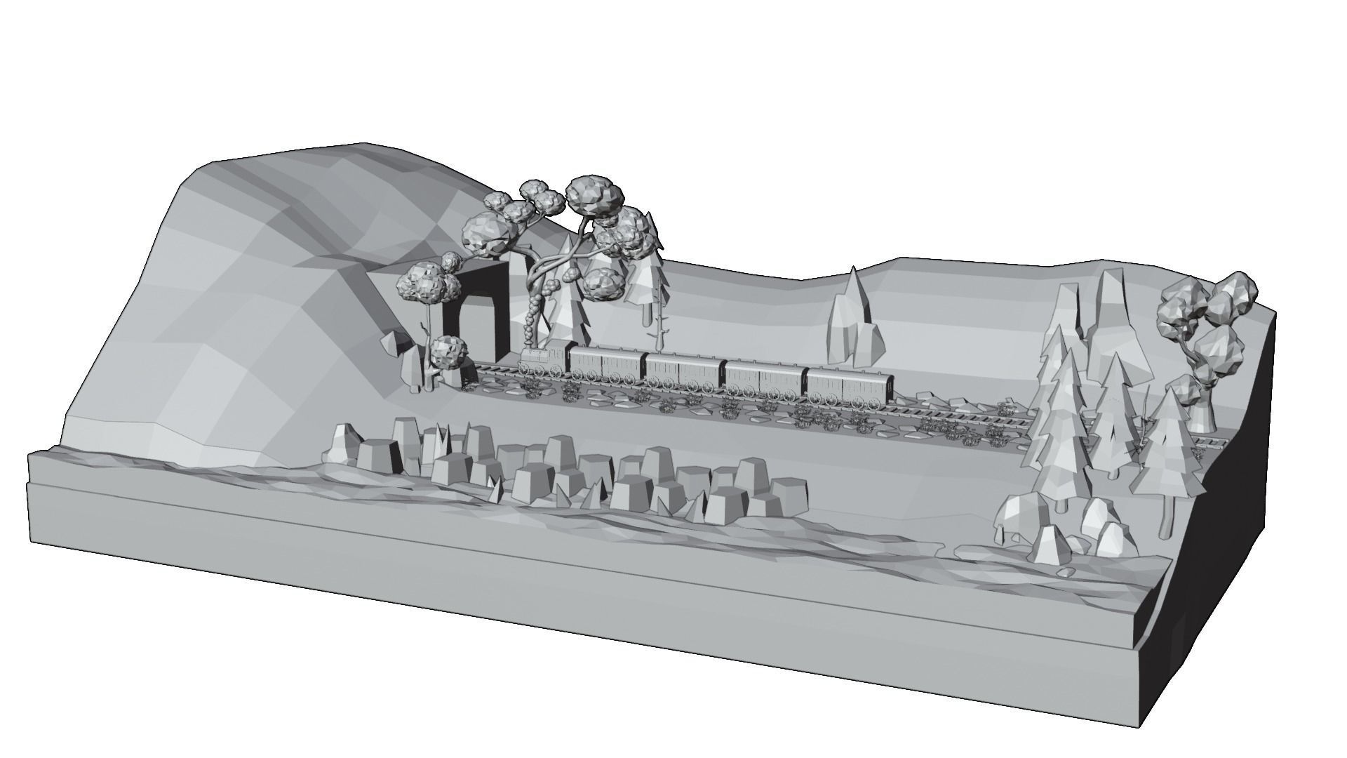 Land HT11 Low-poly 3D model_5
