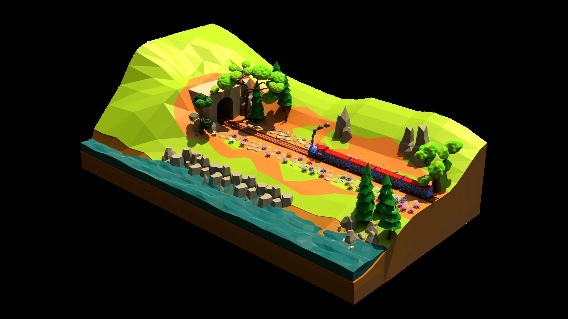 Land HT11 Low-poly 3D model_2