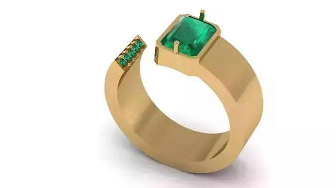 Modern ring 3D print model