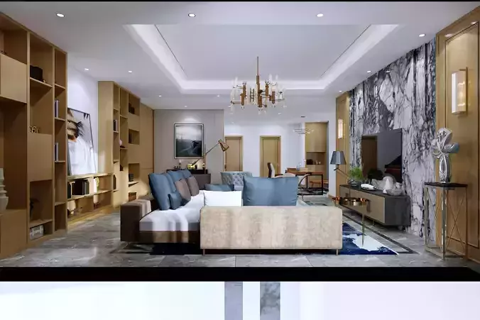 The interior design of a beautiful 