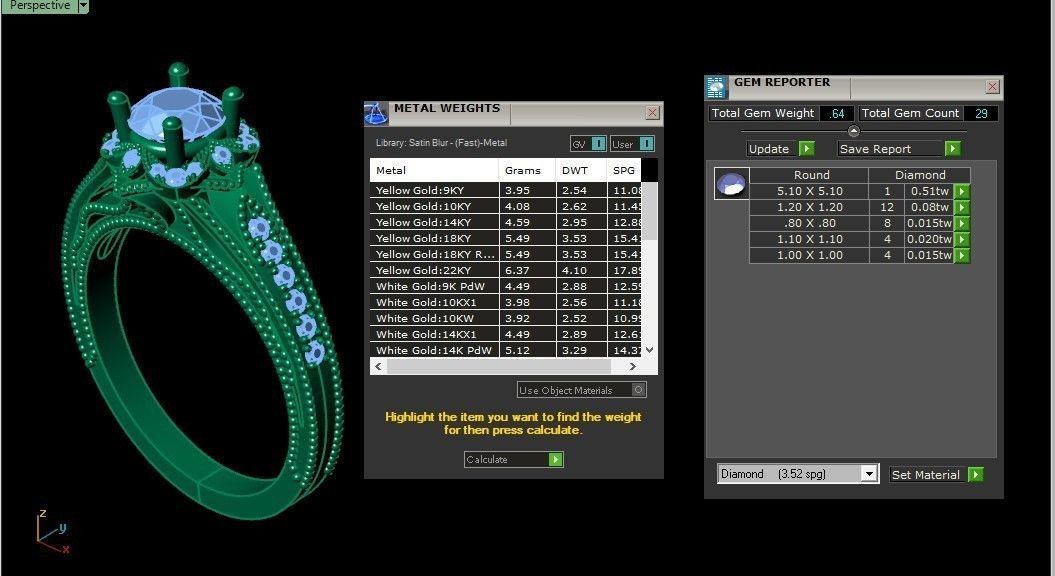 Solitaire parade design ring 3D print model_3