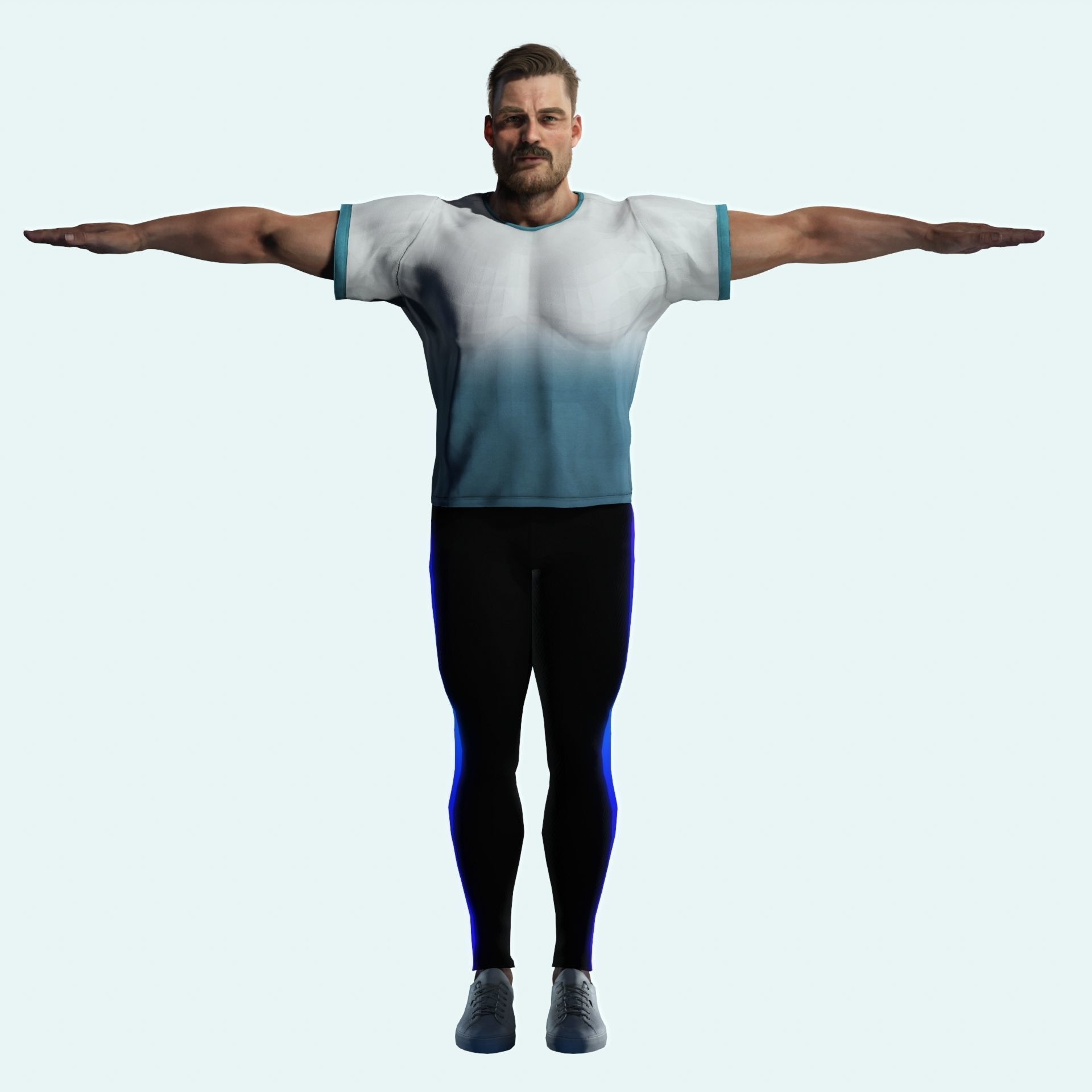 Gym crossfit  Partners Muscle Man and fitness Woman 3D Model Collection_4