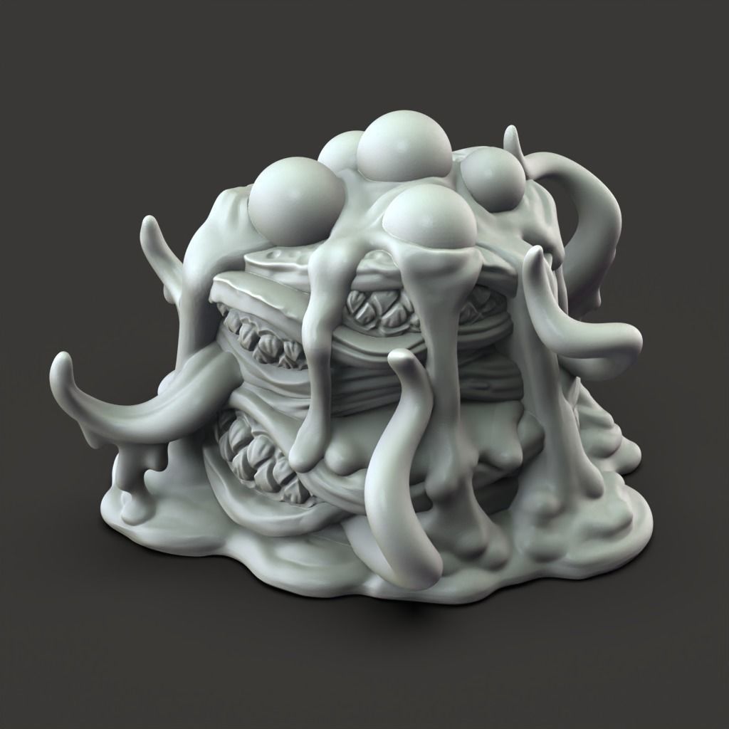 Giant Pancake Monster - 3D Printable TTRPG - PRESUPPORTED - 32mm 3D print model_2