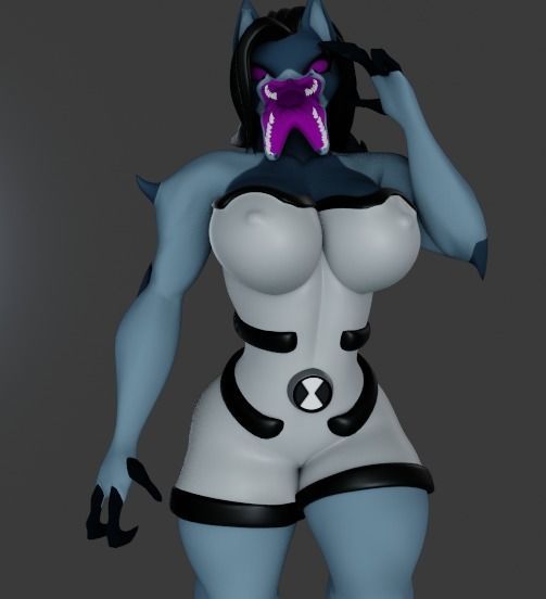 BenWolf GwenWolf Yenaldooshi 3D ben10 NSFW SFW Low-poly 3D model_2