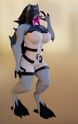 BenWolf GwenWolf Yenaldooshi 3D ben10 NSFW SFW Low-poly 3D model_6