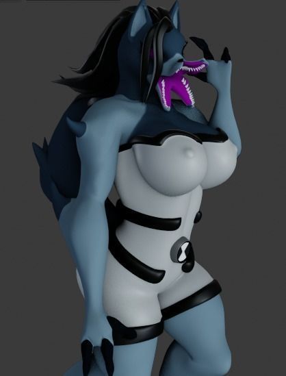 BenWolf GwenWolf Yenaldooshi 3D ben10 NSFW SFW Low-poly 3D model_7