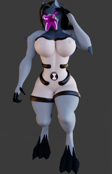 BenWolf GwenWolf Yenaldooshi 3D ben10 NSFW SFW Low-poly 3D model_3