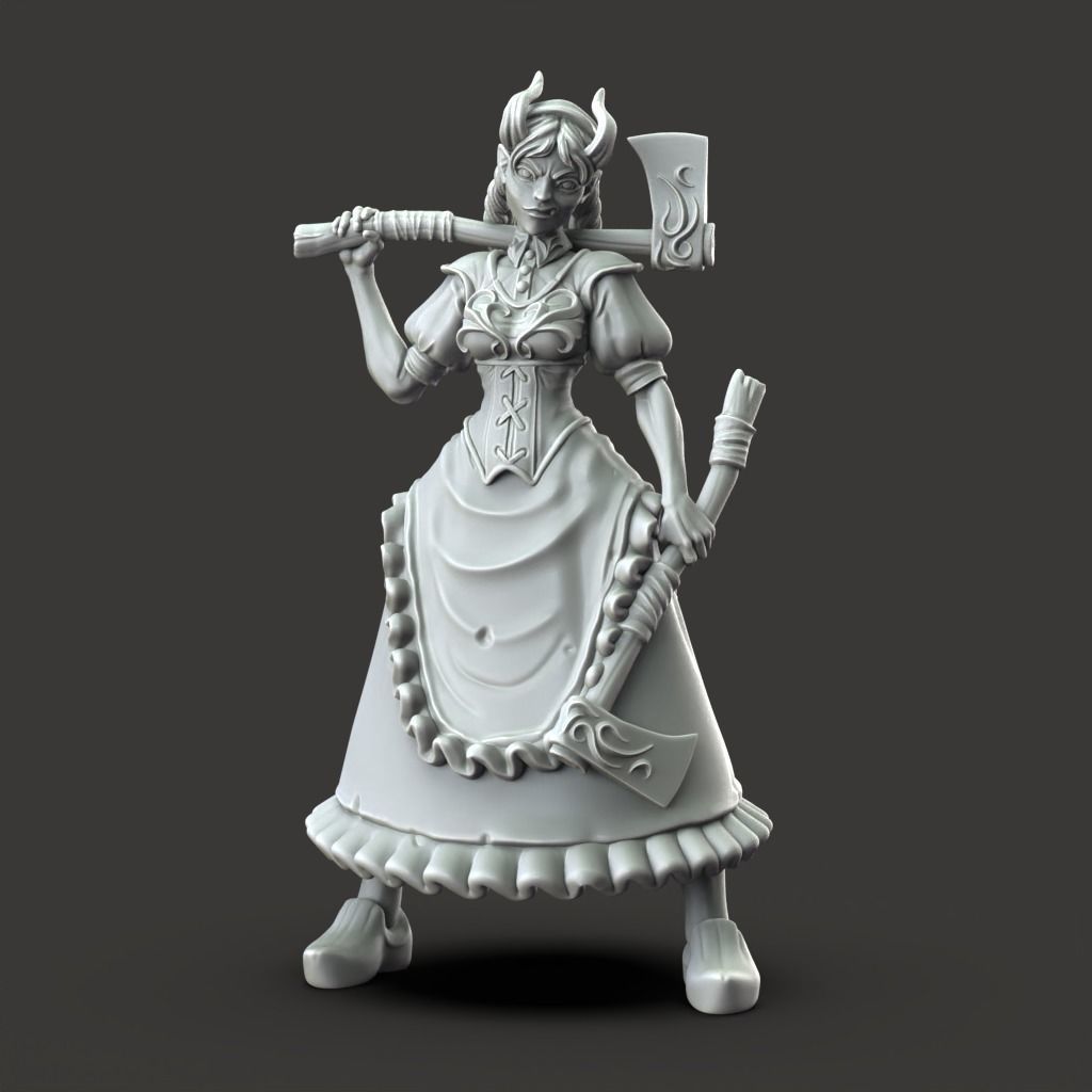 Hansel and Gretel - 3D Printable TTRPG - PRESUPPORTED - 32mm 3D print model_12