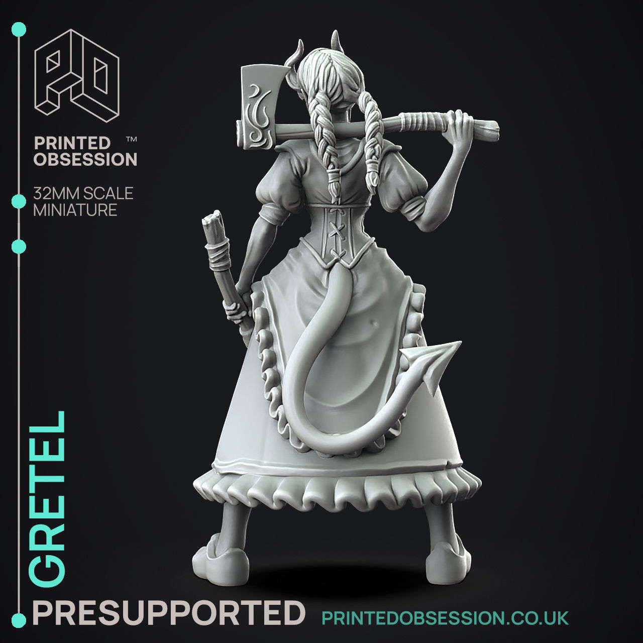 Hansel and Gretel - 3D Printable TTRPG - PRESUPPORTED - 32mm 3D print model_3