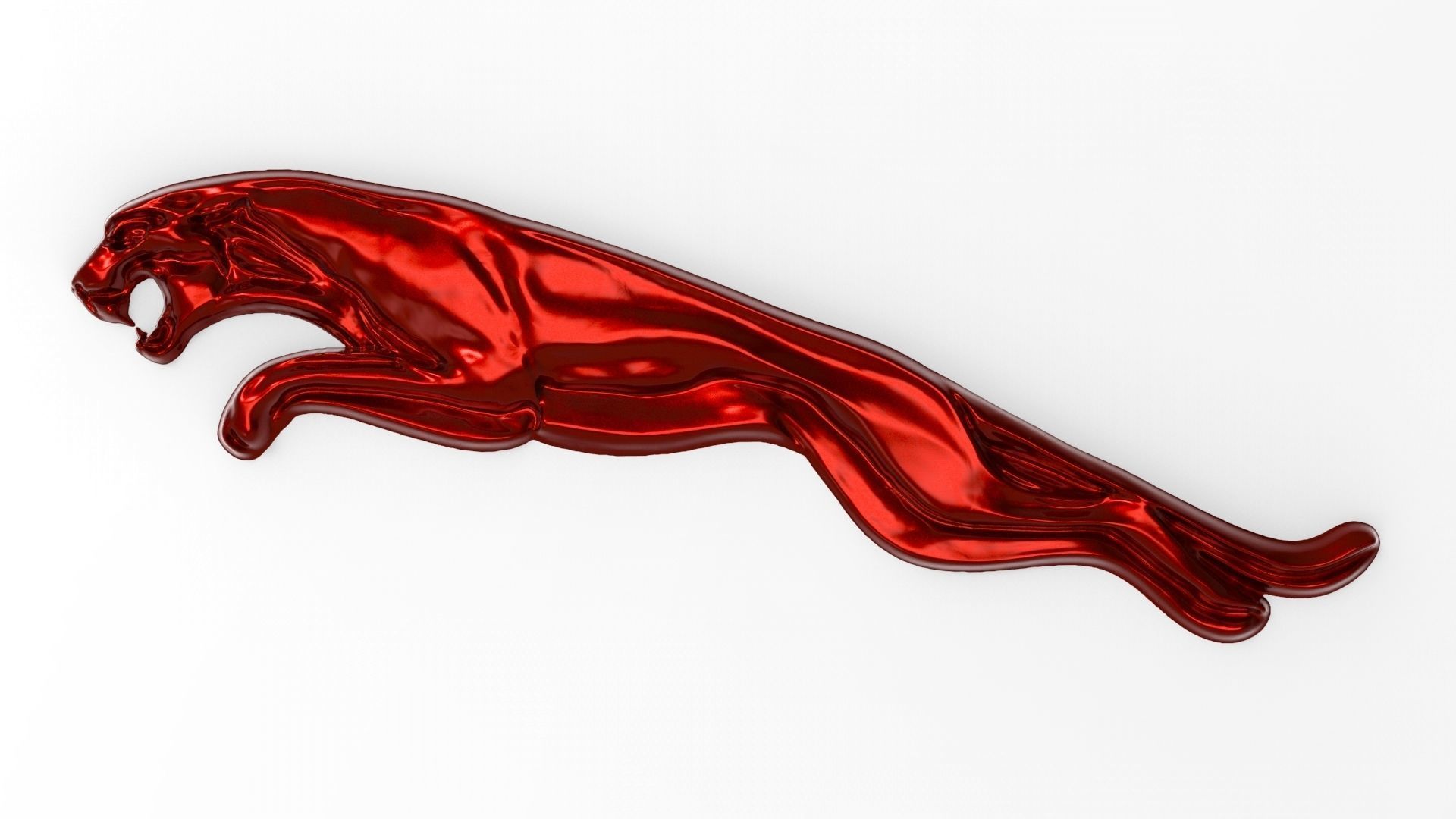 Jaguar Logo 3D model - High detail model Free 3D print model_4