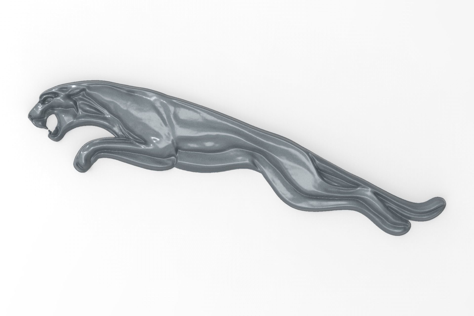 Jaguar Logo 3D model - High detail model Free 3D print model_3