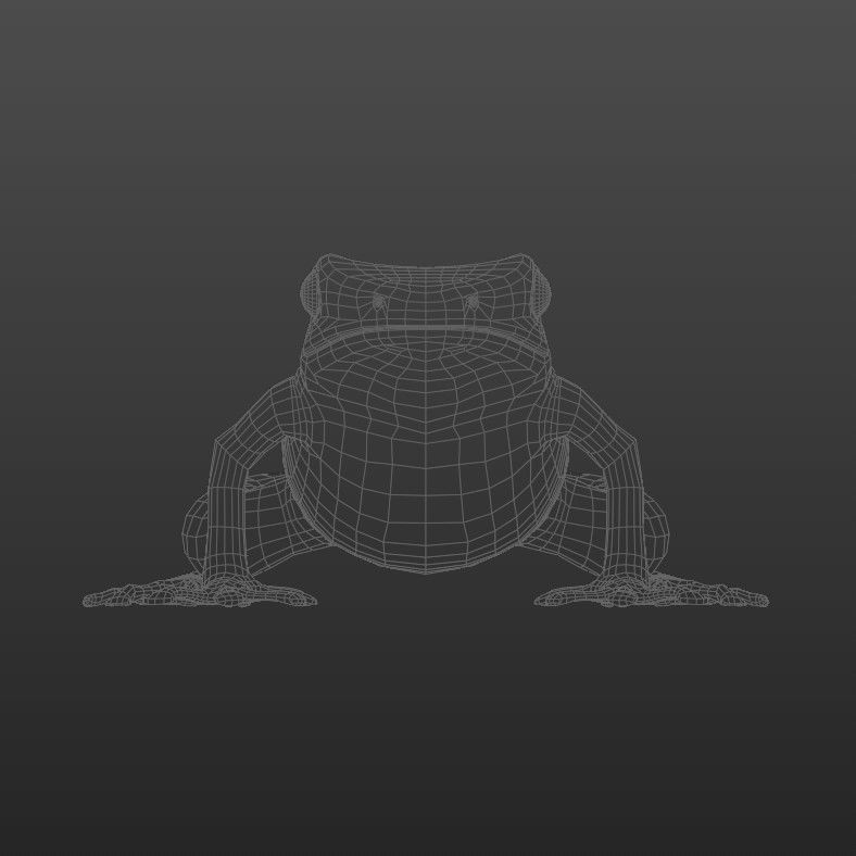 Blue Poison Dart frog 3D Model Low-poly 3D model_6
