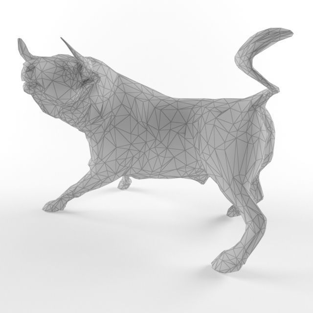 Low Poly Bull Taurus Animal Lowpoly 2 Low-poly 3D model_5